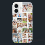 Simple 18 Photo Collage Photos Custom Color White iPhone 16 Case<br><div class="desc">Create your own photo collage iPhone case utilizing this easy-to-upload template with 18 pictures or images in a variety of shapes and sizes, both horizontal and vertical, to accommodate various subject matters in your choice of background colors (the sample is shown in white). PHONE OPTIONS: The sample is shown on...</div>
