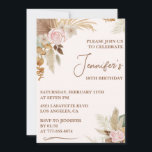 Simple 18th birthday invitation Modern Boho Floral<br><div class="desc">Simple 18th birthday invitation Modern Boho Floral Watercolor</div>