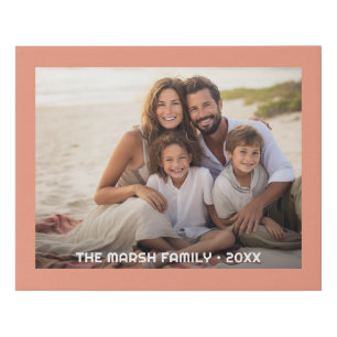 Simple 1 Photo Full Coverage - Chunky Text Overlay Faux Canvas Print