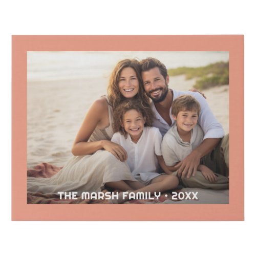 Simple 1 Photo Full Coverage _ Chunky Text Overlay Faux Canvas Print