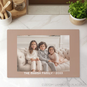 Simple 1 Photo Full Coverage - Chunky Text Overlay Placemat