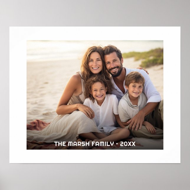 Simple 1 Photo Full Coverage - Chunky Text Overlay Poster (Front)