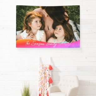 Simple 1 Photo Full Coverage - Script Text Overlay Banner
