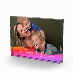 Simple 1 Photo Full Coverage - Script Text Overlay Block