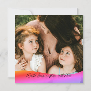 Simple 1 Photo Full Coverage - Script Text Overlay Invitation