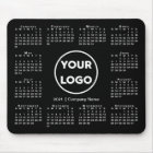 Simple 2021 Calendar Business Logo on Black