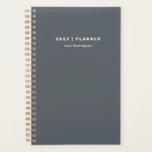 Simple 2023 Titanium Grey Weekly Monthly Non-Dated Planner