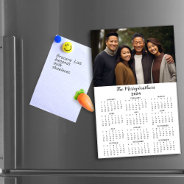 Simple 2024 Family Name Photo Calendar Magnetic Dry Erase Sheet at Zazzle
