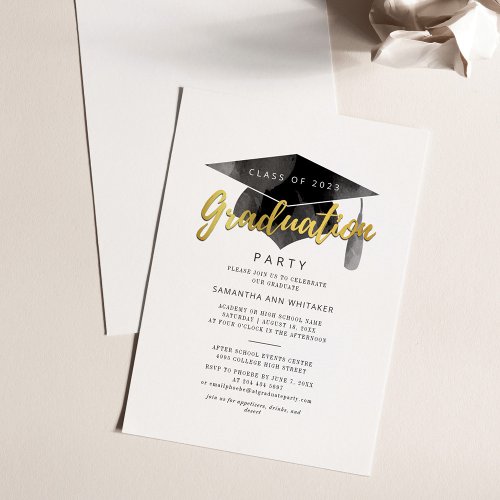 Simple 2024 Grad Minimalist Graduation Party Invitation