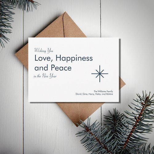 Simple 2024 New Year Elegant Typography  Holiday Card