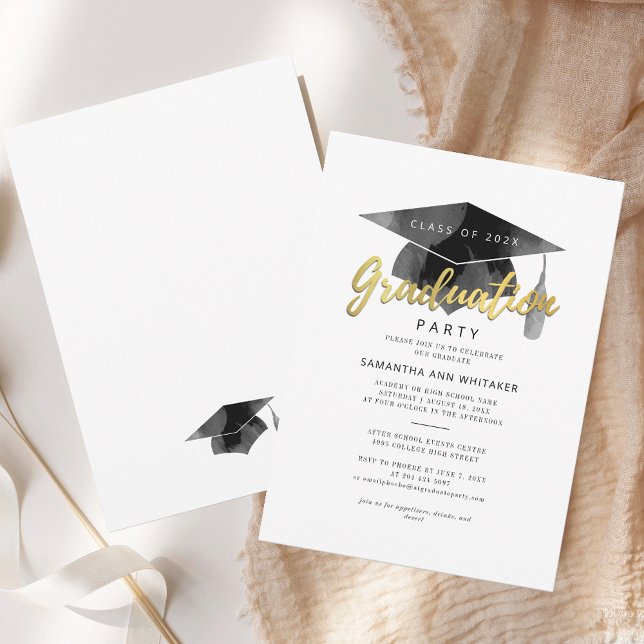 Simple 2026 Graduation Minimalist Grad Party Invitation (Simple Typography Modern Graduation 2025 Party Invitation)