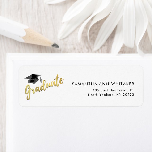 Simple 2026 Graduation Minimalist Return Address Label (Insitu)