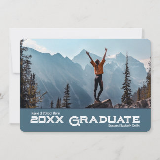 Simple 20xx Graduate 2 Photo Invitation/ Announcement