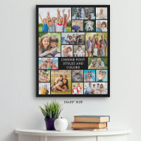 Simple 21 Photo Collage Personalized Custom Color