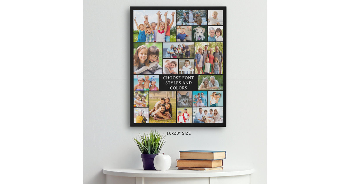 Personalized Photo Canvas Art - Picture Montage 16x20