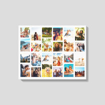 Simple 24 Photo Collage Canvas Print