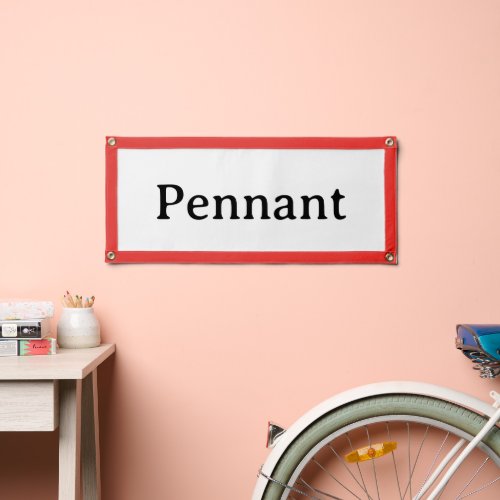 Simple 24" x 10.5" Red Rectangle Pennant Banner