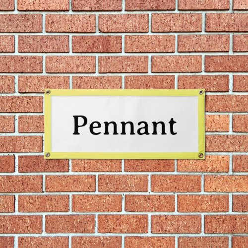 Simple 24" x 10.5" Yellow Rectangle Pennant Banner