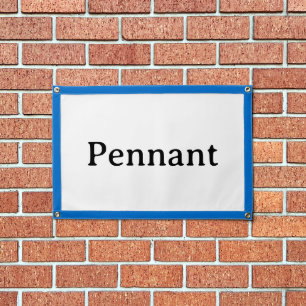 Simple 24" x 16" Blue Rectangle Pennant Banner