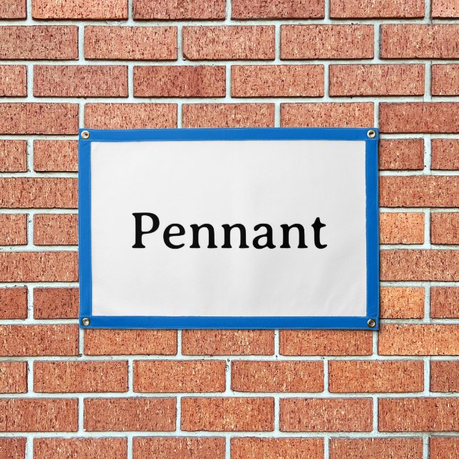 Simple 24" x 16" Blue Rectangle Pennant Banner (Insitu 1)