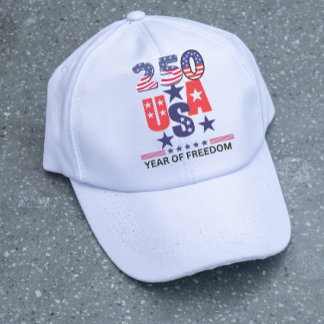 Simple 250th us independence patriotic July 4th Hat