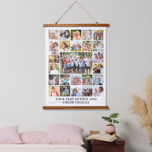 Simple 25 Photo Collage Personalized Custom Hanging Tapestry