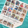 Simple 25 Photo Collage Quote Family Name Sherpa Blanket