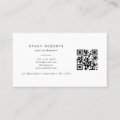 Simple 2 Initial Circle Monogramed Logo QR Code Business Card | Zazzle