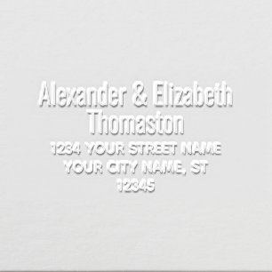 Simple 2 Lines for Name Return Address #2 Embosser