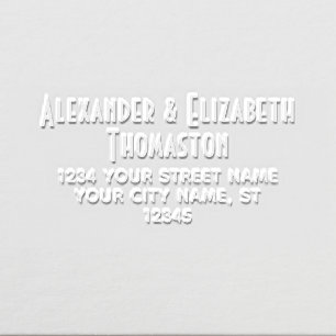 Simple 2 Lines for Name Return Address #3 Embosser