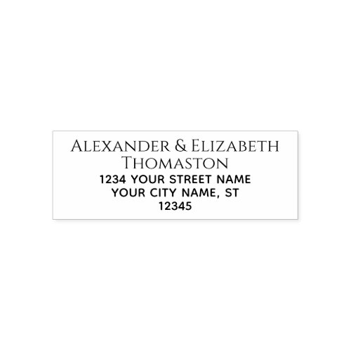 Simple 2 Lines for Name Return Address 4 Self_inking Stamp