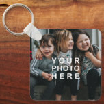 Simple 2-Photo Double-Sided Keychain<br><div class="desc">Add 2 of your own photos to this simple,  modern double-sided key chain.</div>