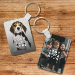Simple 2-Photo Double-Sided Keychain<br><div class="desc">Add 2 of your own photos to this simple,  modern double-sided key chain.</div>