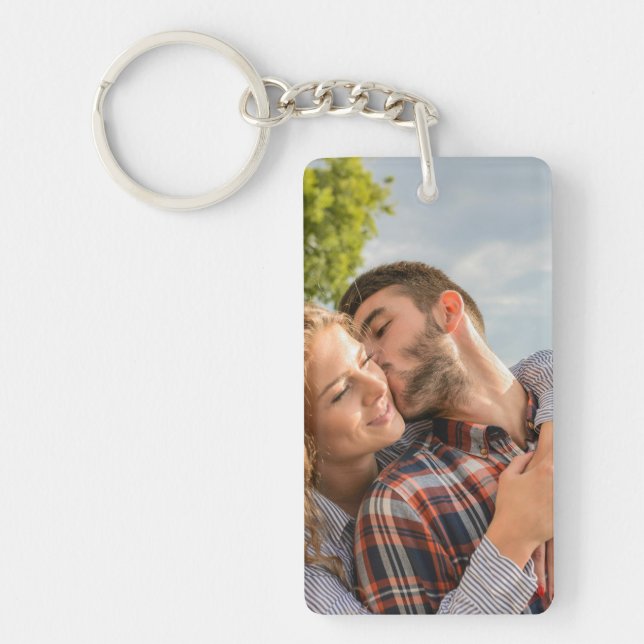 Simple 2 Photo Double Sided Keychain (Front)