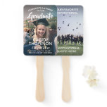 Simple 2 Photo Overlay Inspirational Graduation Hand Fan Simple 2 Photo Overlay Inspirational Graduation Hand Fan