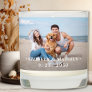 Simple 2 Photo Personalized Couple Wedding Scented Candle