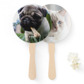 Simple 2 Photo Personalized Hand Fan