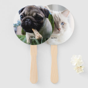 Simple 2 Photo Personalized Hand Fan