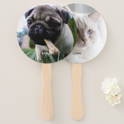 Simple 2 Photo Personalized Hand Fan