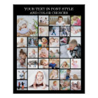 Simple 30 Photo Collage Custom Color and Text