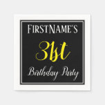 [ Thumbnail: Simple, 31st Birthday Party W/ Custom Name Napkin ]