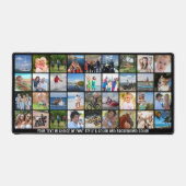 Simple 36 Photo Collage Custom Color Personalized Desk Mat | Zazzle