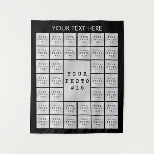 Simple 37 Photo Collage Personalized Backdrop