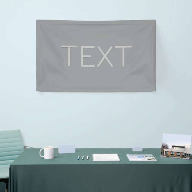 Simple 3 Dimensional Looking Text | Gray Banner (Tradeshow)