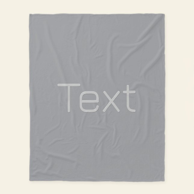 Simple 3 Dimensional Looking Text | Gray Fleece Blanket (Creator Uploaded)