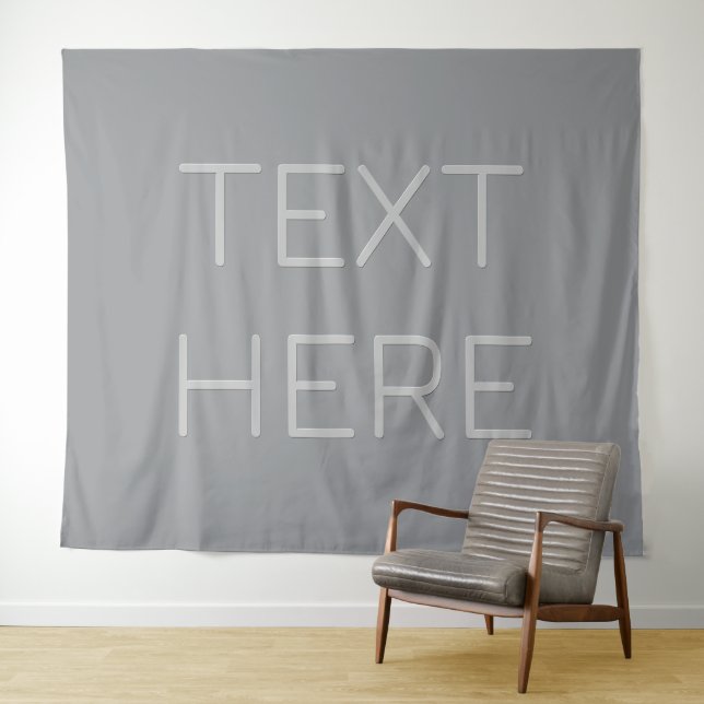 Simple 3 Dimensional Looking Text | Gray Tapestry (In Situ (Horizontal))