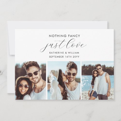 Simple 3 Photo Collage Nothing Fancy Just Love Save The Date