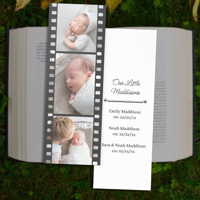 Simple 3 Photo Family Filmstrip  Bookmarks (Creator Uploaded)