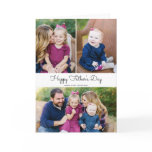 Simple 3 Photo Father's Day Holiday Card Simple 3 Photo Father's Day Holiday Card