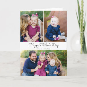 Simple 3 Photo Father's Day Holiday Card